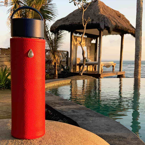 Glass Water Bottle CLASSIC Fire - Liquidsands