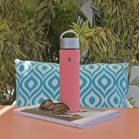 Glass Water Bottle CLASSIC Flamingo - Liquidsands