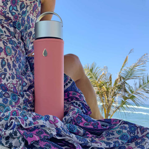 Glass Water Bottle CLASSIC Flamingo - Liquidsands